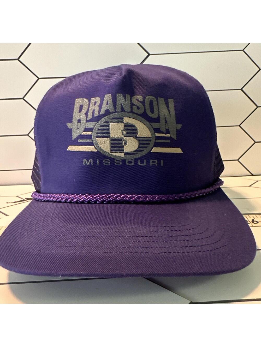 San Sun Branson Mo. Purple Vintage Rope Trucker Hat